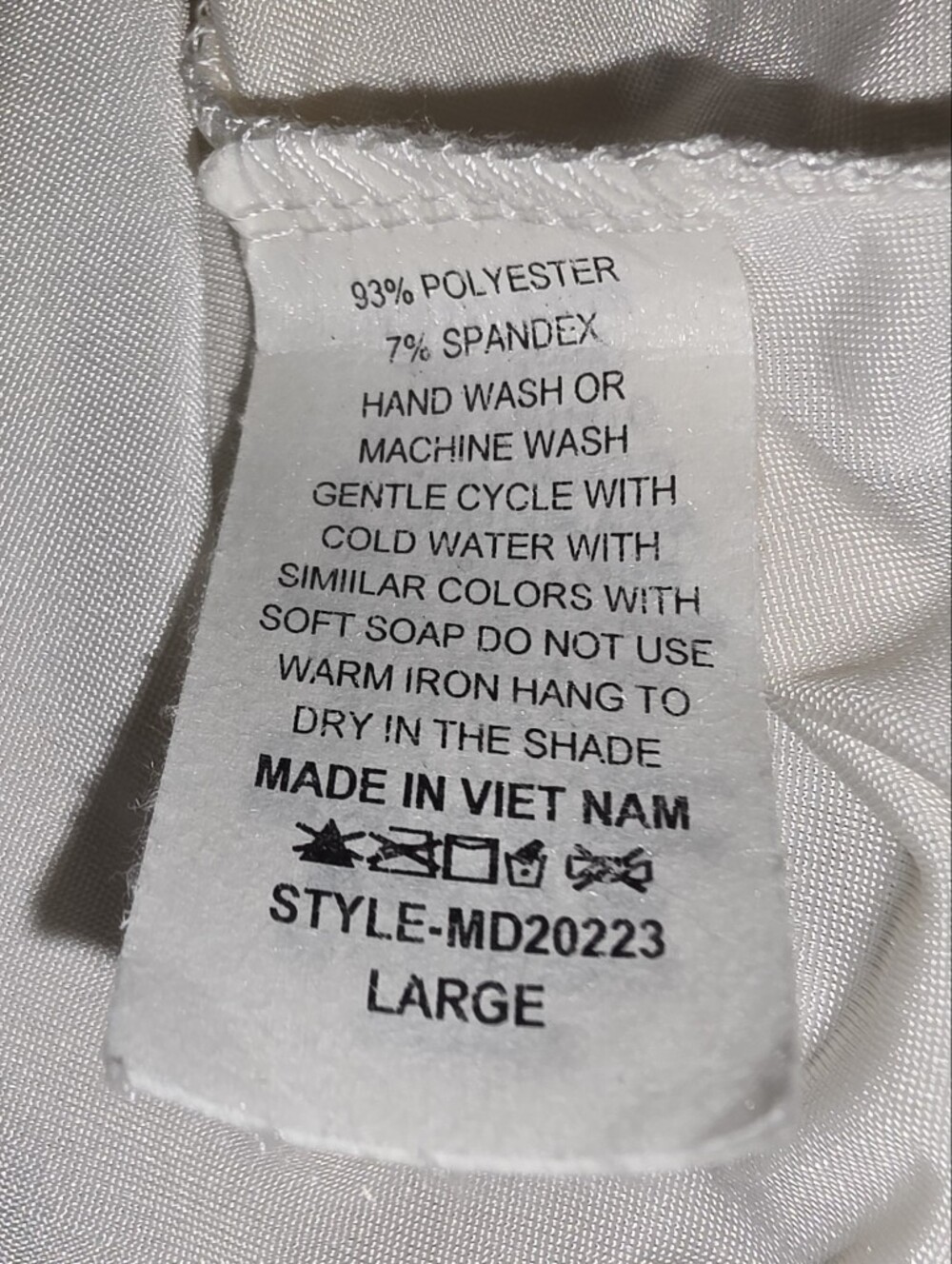 Savannah Studio Dress Sequined Ruched Cream Size L - Picture 13 of 13